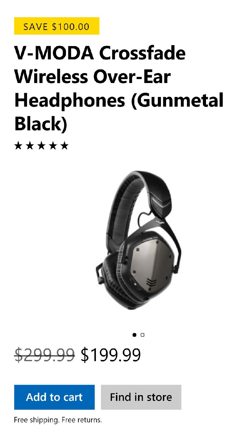 V-MODA Crossfade Wireless Over-Ear Headphones (Gunmetal Black) 耳机