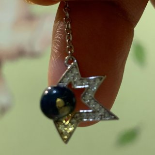 藍琥珀耳環