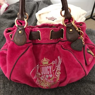 120美元,Juicy Couture 橘滋,天鹅绒包包