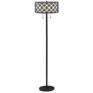 Earling 63 in. Rubbed Oil Bronze Floor Lamp with Metal Shade