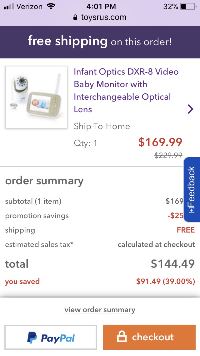 Infant Optics DXR-8 婴幼儿监视器