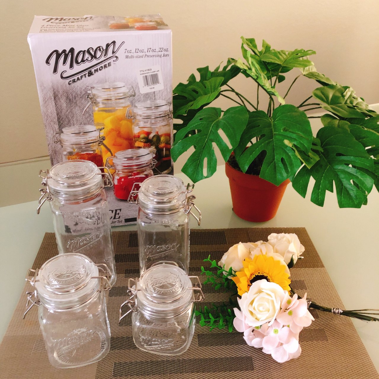 Mason Craft & More,4 Piece Glass Jar,JCPenney 杰西潘尼,$5.88