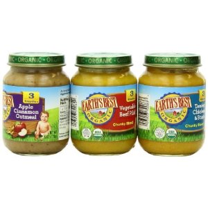 $8.48 Earth s Best Organic Stage 3 Baby Food, Junior Best Sellers, 6 Ounce Jars, Pack of 12蔬菜水果泥