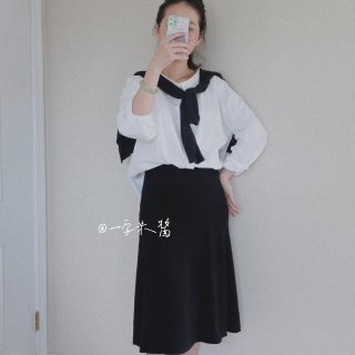 一字米酱的outfit｜通勤白衬衫初秋搭...