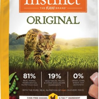 INSTINCT Original Grain-Free Recipe with Real Chicken Freeze-Dried Raw Coated Dry Cat Food, 5-lb bag - Chewy.com