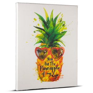 Crystal Art Pineapple Watercolor Painting Print Wrapped Canvas Wall Art