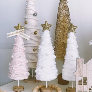 圣诞手工DIY ｜用家里的毛线来做圣诞树...