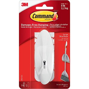 Command Wire Hook, Large, White, 1-Hook (17069ES)