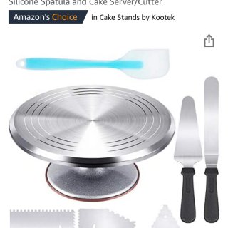 Amazon.com | Kootek Aluminium Alloy Revolving Cake Stand 12