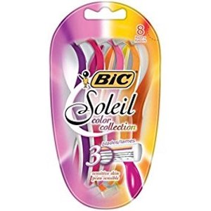 BIC Soleil Color Collection Women's Disposable Razor, 3 Blade, 8-Count