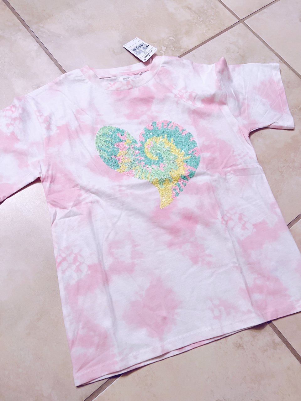 Next 童装 粉色扎染T恤...
