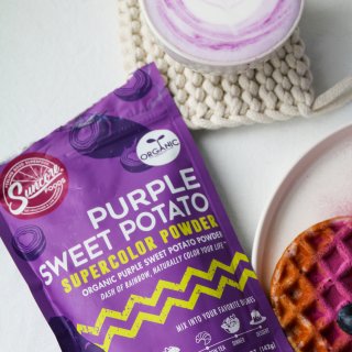 UBE紫薯华夫饼搭配一杯紫薯拿铁怎么样？...