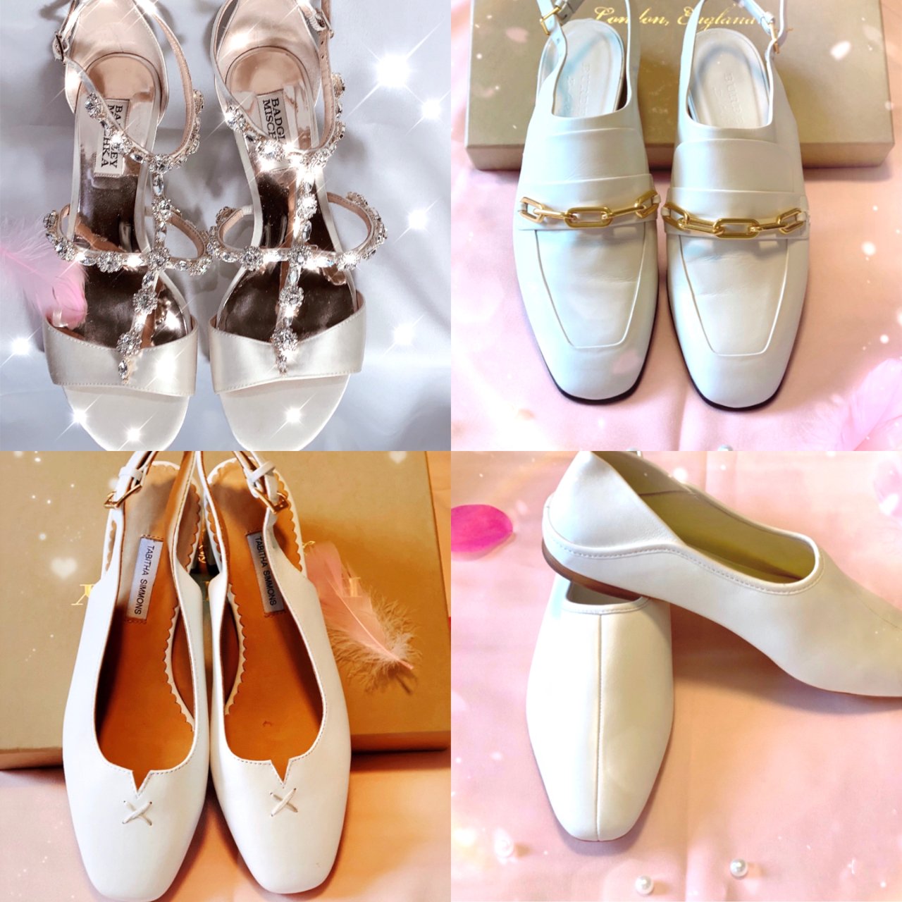 彩虹🌈：几对白色的鞋子满足你的着裝的需要...