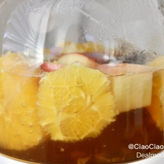 苹果荔枝暖橙红茶｜冬天就要喝热乎乎的水果...