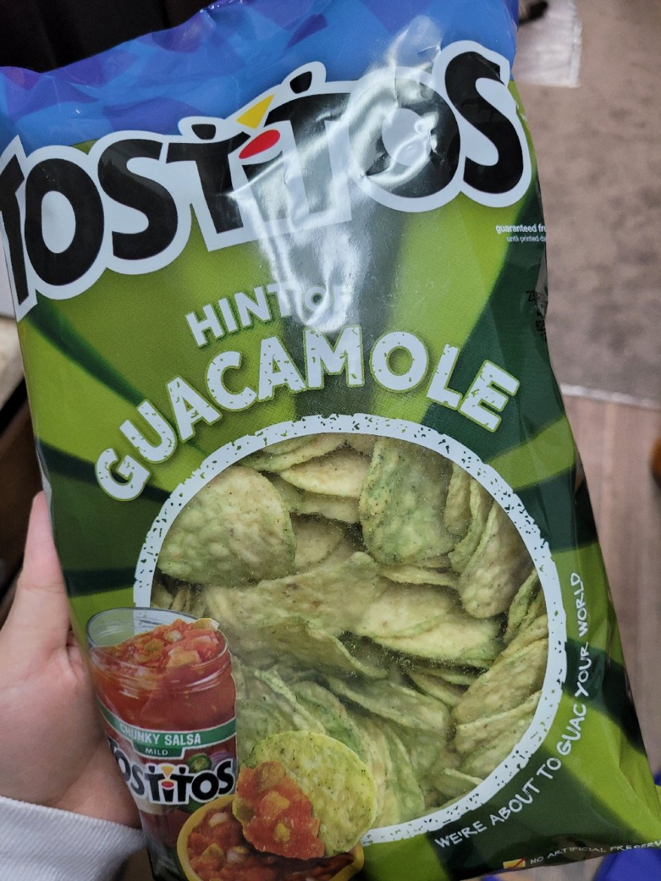 Tostitos Hint of Guacamole Flavored Bite Size Rounds Tortilla Chips, 12 oz Bag - Walmart.com - Walmart.com