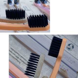 高密度活性碳牙刷,抗菌竹制碳刷