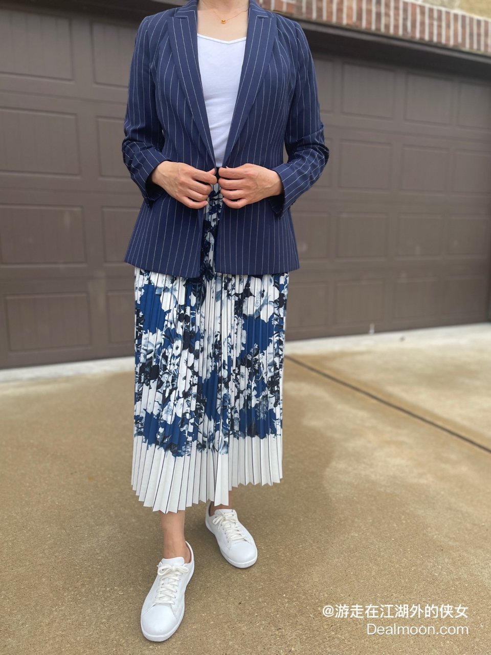 女生西装留念 四月通勤穿搭|西装+百褶裙❤️ | 社区时尚精选