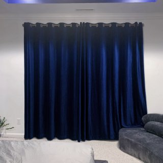 家居36｜太喜欢卧室的蓝色天鹅绒窗帘了！...