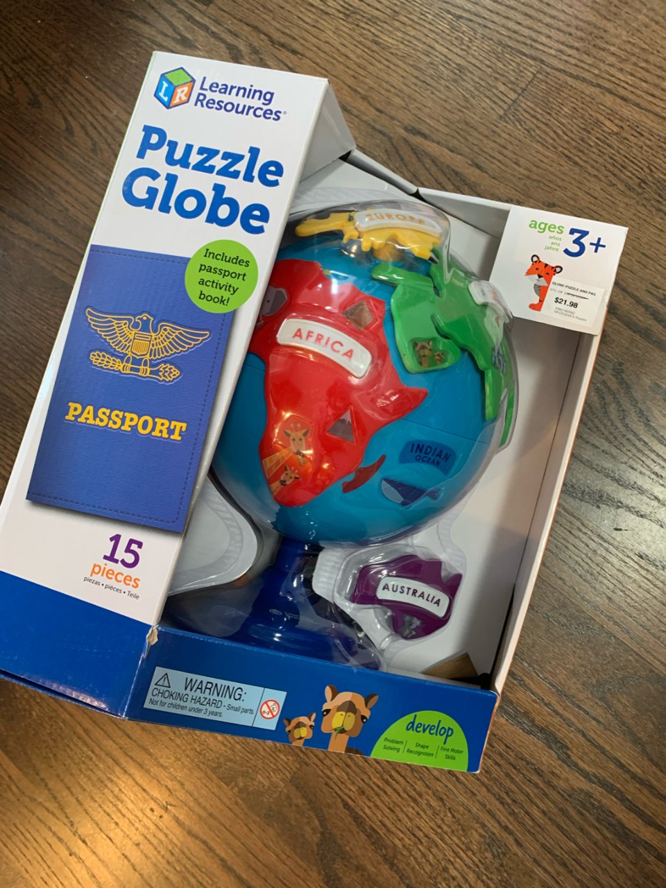 puzzle globe.  1.09