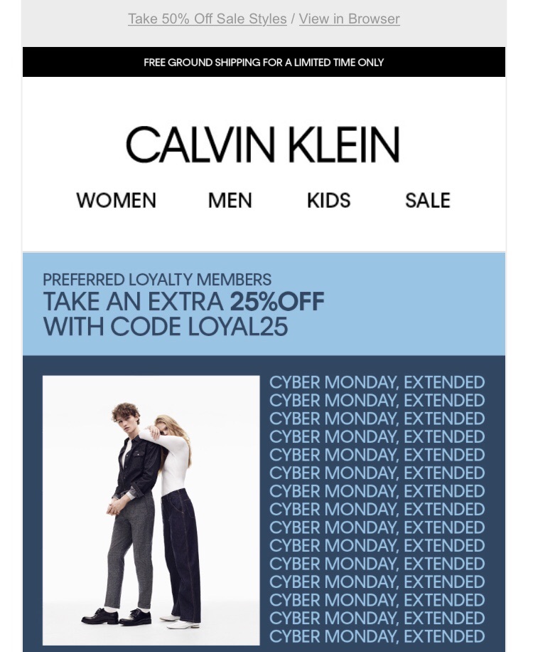 Calvin Klein全场折上折