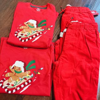 🎄圣诞节日 金宝贝男童T恤➕红色裤子...