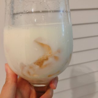 超好喝的蜂蜜柚子茶冻+牛奶/椰子水 五分...