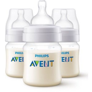 Philips Avent Anti-Colic Baby Bottles - 2 Sizes, Clear, 3ct