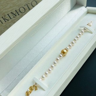 Mikimoto的镶钻南海珠手链～...