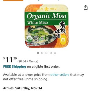 Amazon.com : Hikari Organic Miso Paste, ,Amazon 亚马逊