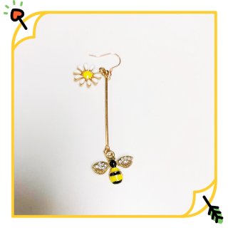 DIY一对儿蜜蜂🐝花朵🌼耳饰...