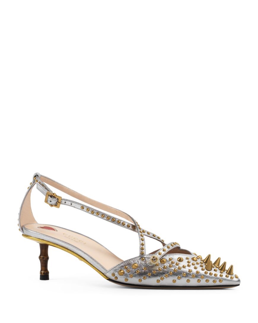 Gucci Unia Studded Pointed Toe Pumps 鞋