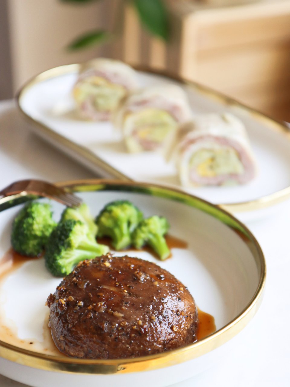 心心家今天的健康餐｜蘑菇steak + ...