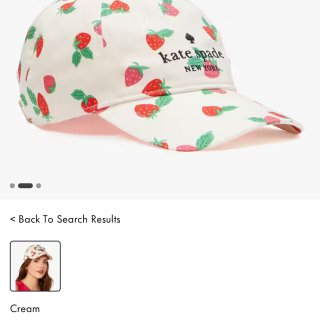 Tossed Strawberry Baseball Hat | Kate Spade Outlet