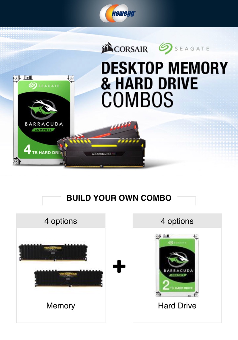 Desktop Memory & Hard Drive Combos | Newegg.com
