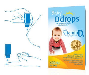 Ddrops婴儿维生素D3滴剂 400IU，90滴(2.5ml)
买一瓶第二瓶半价