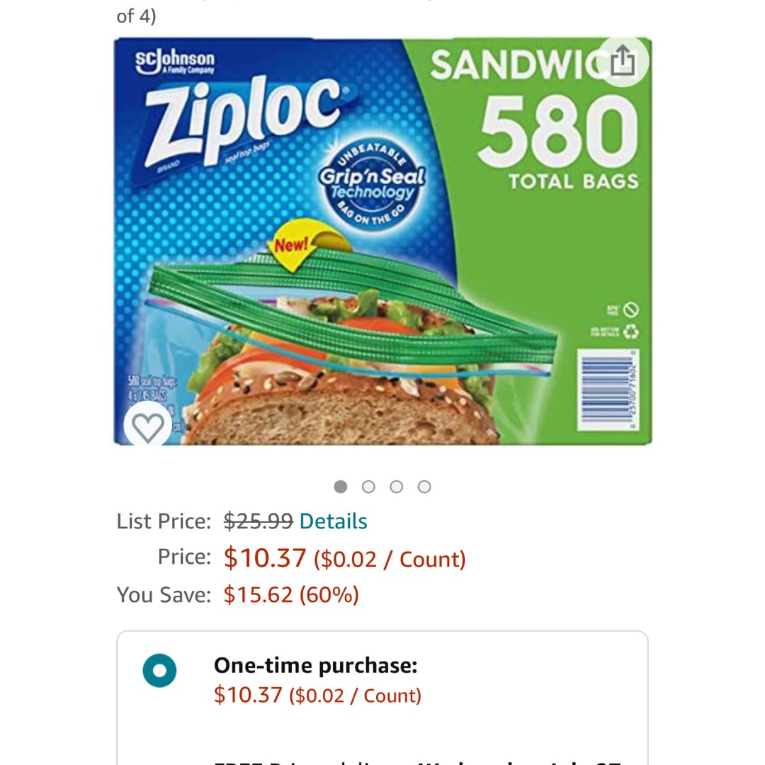 Ziploc Sandwich 580个...