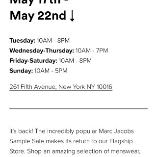 纽约福利～ Marc Jacobs sa...