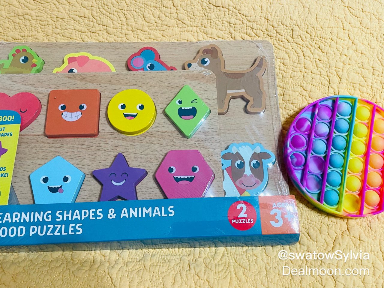 Chuckle & Roar Pop It! Fidget And Sensory Game - Tie Dye : Target,Chuckle & Roar Shapes & Animals Learning Kids Puzzles 2pk : Target