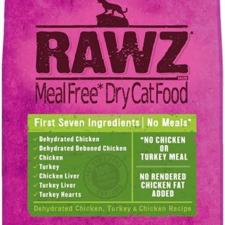 Rawz Meal Free Dry Cat Food Dehydrated Chicken, Turkey Chicken Recipe (3.5 lb) : Pet Supplies