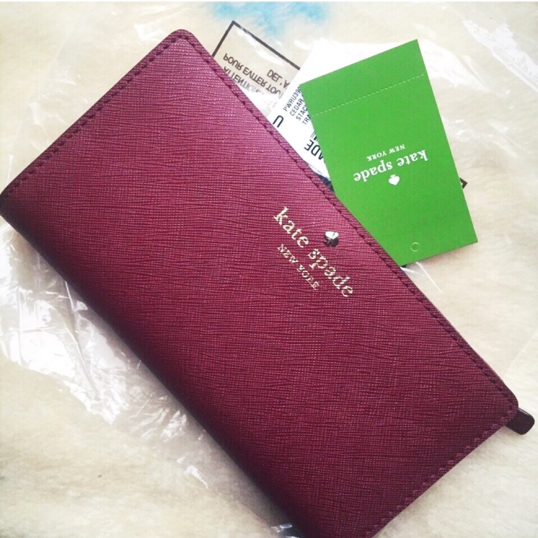 Kate Spade 豆沙红钱包...