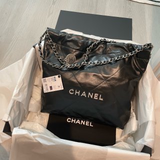 Chanel 22 Bag 黑银小号垃圾...