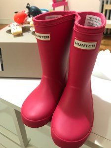 ☔️粉紅色Hunter小孩雨靴. 