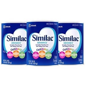 Similac Advance 婴儿1段配方奶粉2.25磅 3罐装 销量冠军