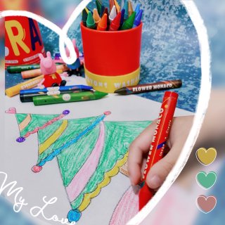 Flower Monaco水洗蜡笔，让孩子随心所欲的画画