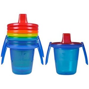 The First Years Take & Toss Spill-Proof Sippy Cups with Removable Handles, 7 Ounce, 4 Pack