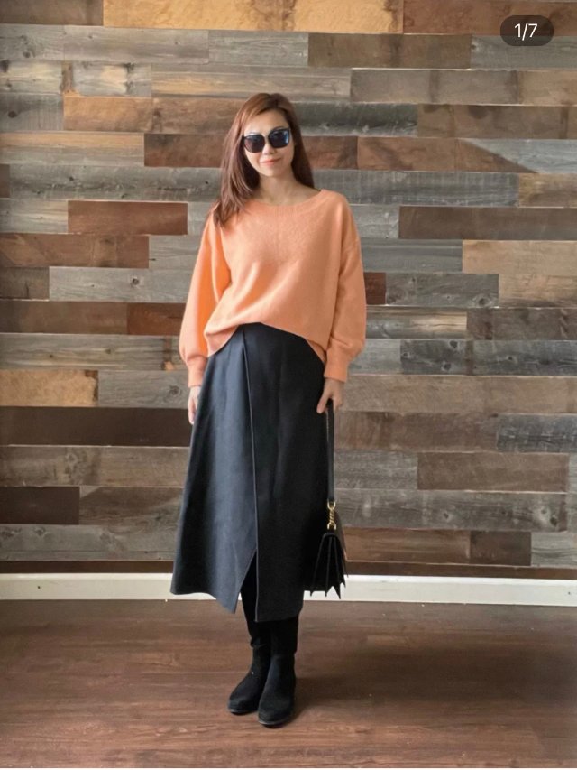 OOTD: 羊绒毛衣与半裙