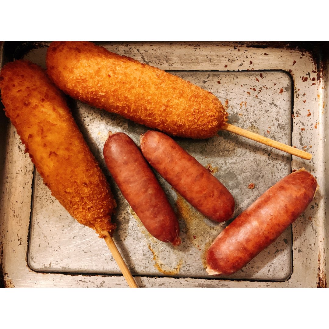 鱼面包棒corndogs