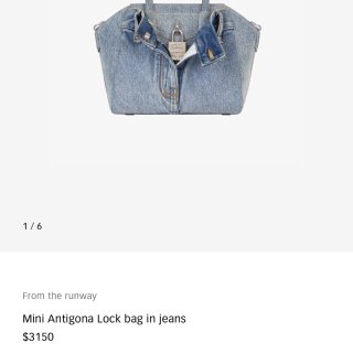 Mini Antigona Lock bag in jeans - medium blue | Givenchy US,Givenchy 纪梵希