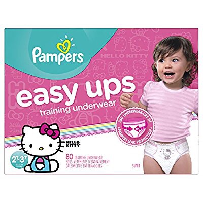 Pampers Easy Ups 女孩拉拉裤 2T-3T (Size 4), 80 Count