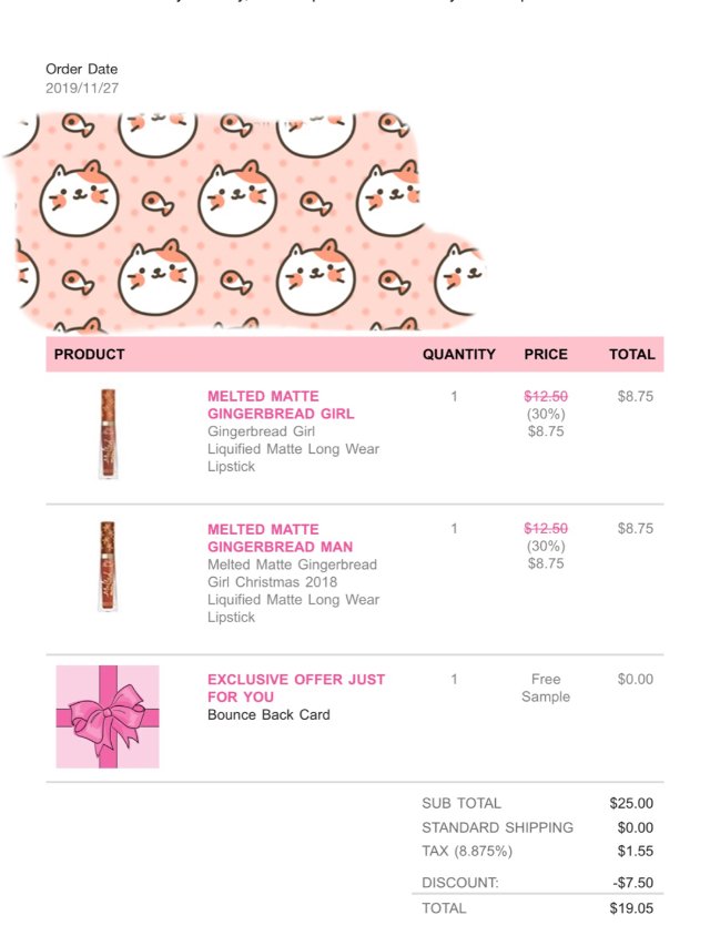 下单｜Too Faced-姜饼人唇釉